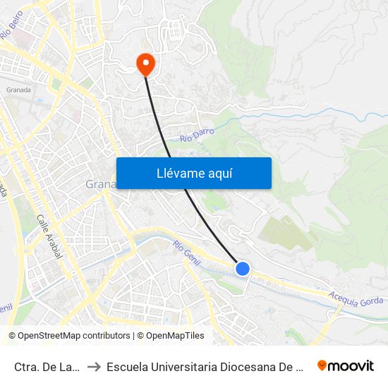 Ctra. De La Sierra 11 to Escuela Universitaria Diocesana De Magisterio La Inmaculada map