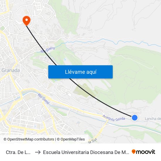 Ctra. De La Sierra 4 to Escuela Universitaria Diocesana De Magisterio La Inmaculada map