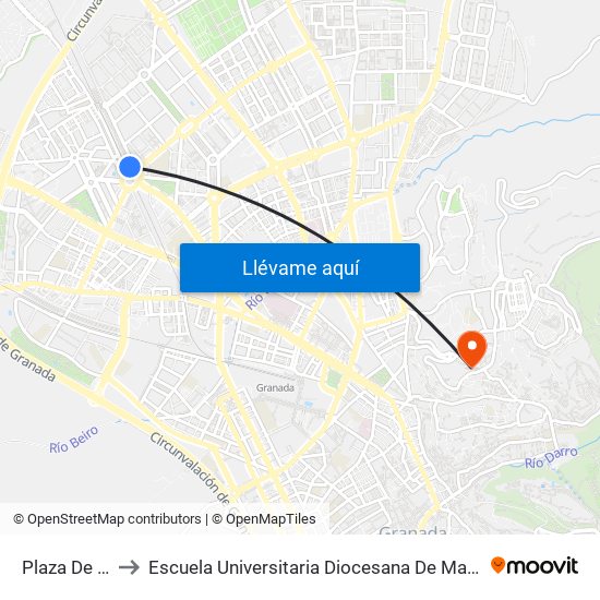 Plaza De Europa to Escuela Universitaria Diocesana De Magisterio La Inmaculada map