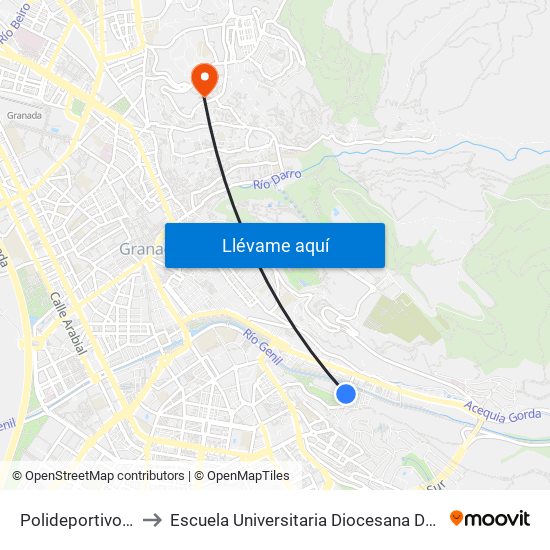 Polideportivo Bola De Oro to Escuela Universitaria Diocesana De Magisterio La Inmaculada map