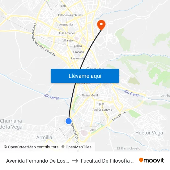 Avenida Fernando De Los Rios, 91 to Facultad De Filosofía Y Letras map