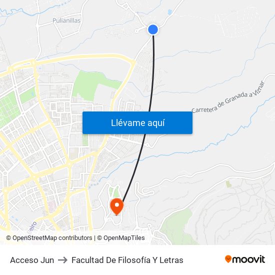 Acceso Jun to Facultad De Filosofía Y Letras map