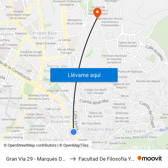 Gran Vía 29 - Marqués De Falces to Facultad De Filosofía Y Letras map