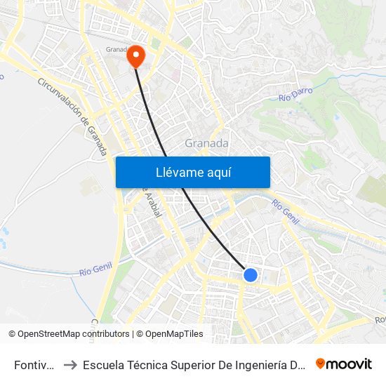 Fontiveros 46 to Escuela Técnica Superior De Ingeniería De Caminos, Canales Y Puertos map