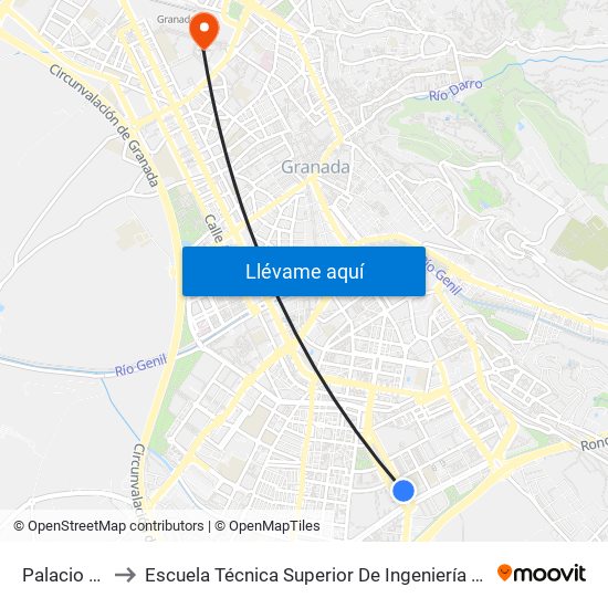 Palacio Deportes to Escuela Técnica Superior De Ingeniería De Caminos, Canales Y Puertos map