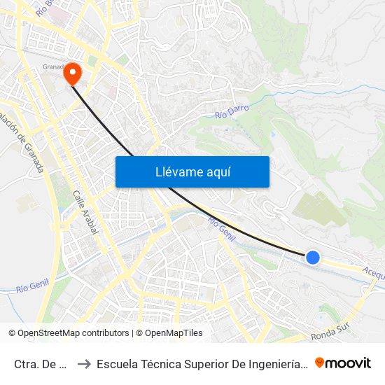 Ctra. De La Sierra 9 to Escuela Técnica Superior De Ingeniería De Caminos, Canales Y Puertos map