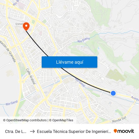 Ctra. De La Sierra 114 to Escuela Técnica Superior De Ingeniería De Caminos, Canales Y Puertos map