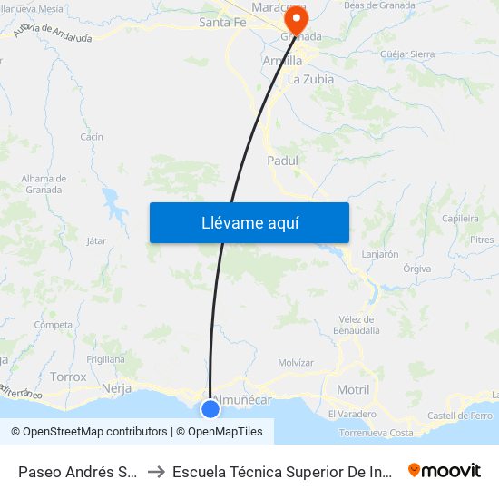 Paseo Andrés Segovia, Los Fenicios R to Escuela Técnica Superior De Ingeniería De Caminos, Canales Y Puertos map