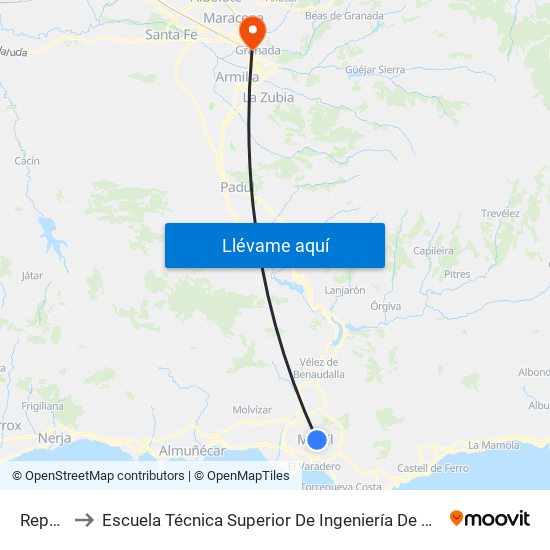 Repetidor to Escuela Técnica Superior De Ingeniería De Caminos, Canales Y Puertos map