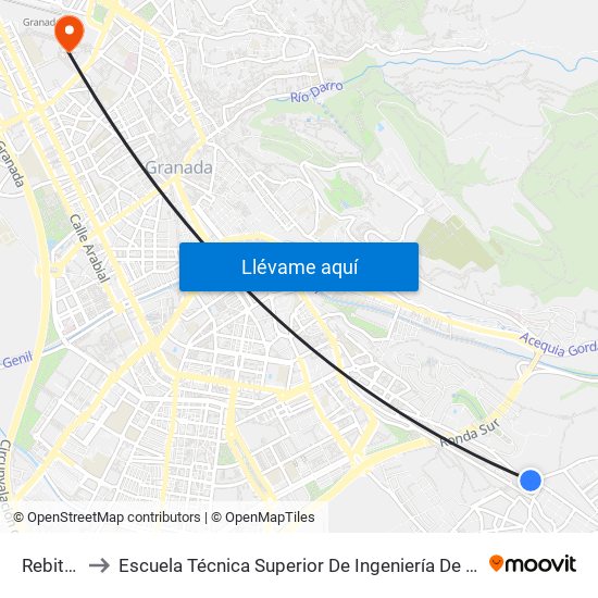 Rebites 1 V to Escuela Técnica Superior De Ingeniería De Caminos, Canales Y Puertos map