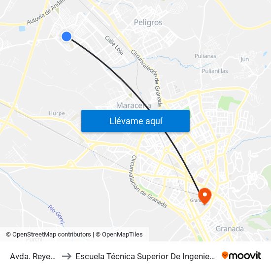 Avda. Reyes Católicos 2 to Escuela Técnica Superior De Ingeniería De Caminos, Canales Y Puertos map