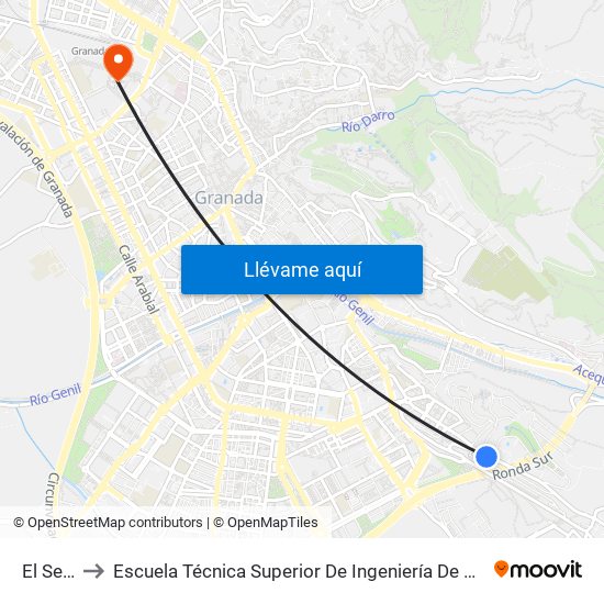 El Serrallo to Escuela Técnica Superior De Ingeniería De Caminos, Canales Y Puertos map