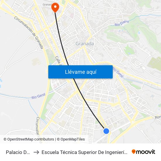 Palacio De Deportes to Escuela Técnica Superior De Ingeniería De Caminos, Canales Y Puertos map