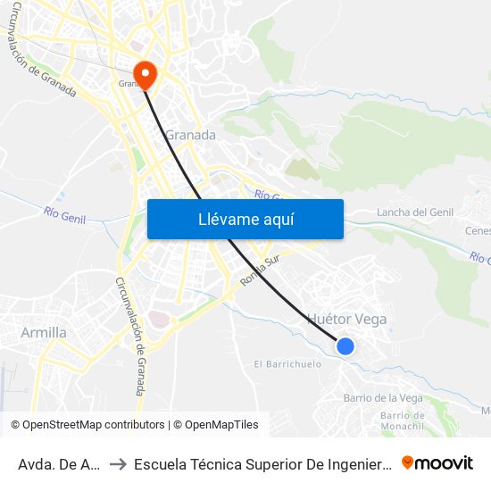 Avda. De Andalucía 4 V to Escuela Técnica Superior De Ingeniería De Caminos, Canales Y Puertos map