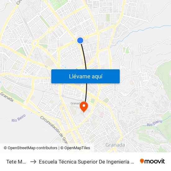 Tete Montoliú 6 to Escuela Técnica Superior De Ingeniería De Caminos, Canales Y Puertos map