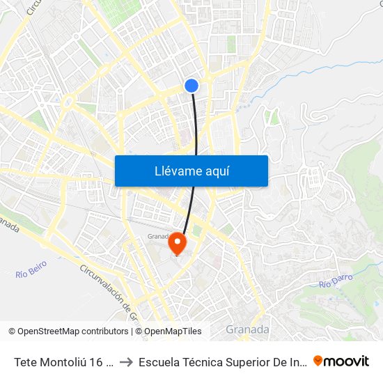 Tete Montoliú 16 - Fte Junta De Andalucía to Escuela Técnica Superior De Ingeniería De Caminos, Canales Y Puertos map