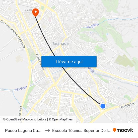 Paseo Laguna Cameros 16 - Centro Comercial to Escuela Técnica Superior De Ingeniería De Caminos, Canales Y Puertos map