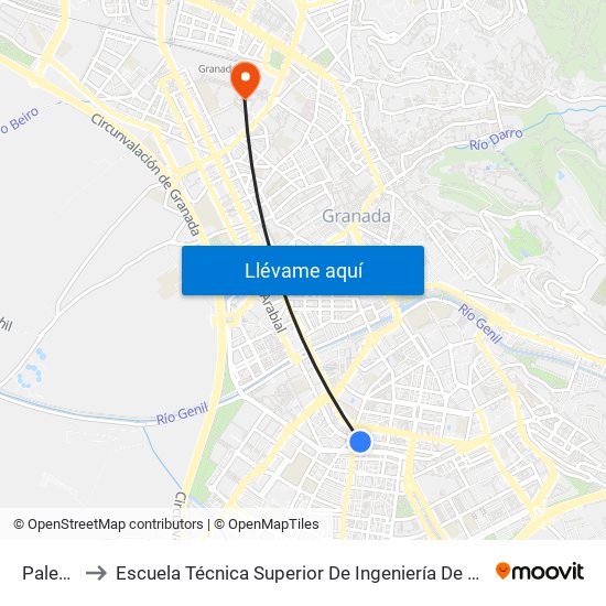 Palencia 4 to Escuela Técnica Superior De Ingeniería De Caminos, Canales Y Puertos map