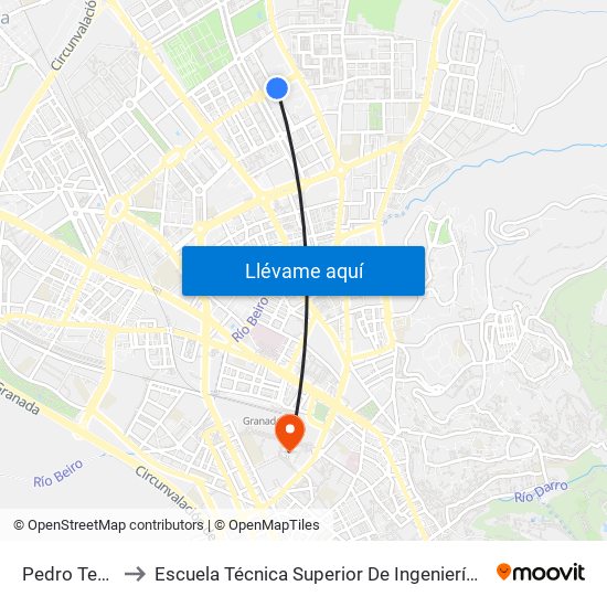 Pedro Temboury 24 to Escuela Técnica Superior De Ingeniería De Caminos, Canales Y Puertos map