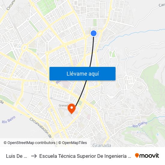 Luis De Vicente 5 to Escuela Técnica Superior De Ingeniería De Caminos, Canales Y Puertos map