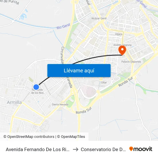 Avenida Fernando De Los Rios, 10 to Conservatorio De Danza map