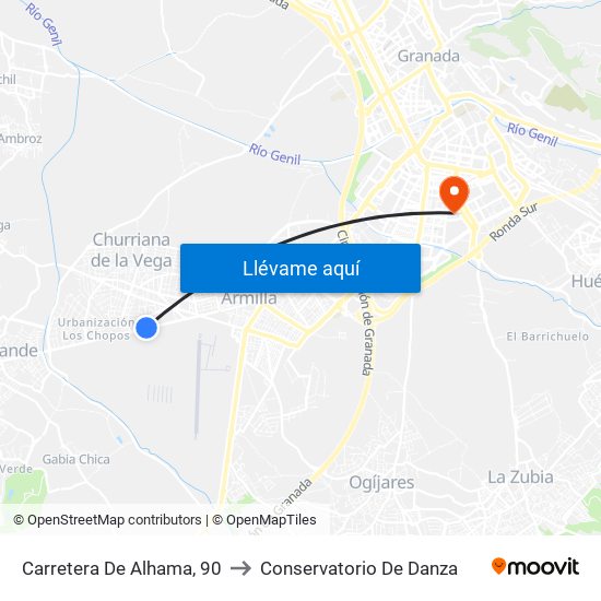 Carretera De Alhama, 90 to Conservatorio De Danza map