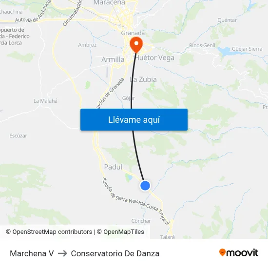 Marchena V to Conservatorio De Danza map