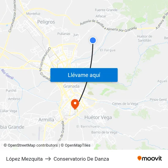 López Mezquita to Conservatorio De Danza map
