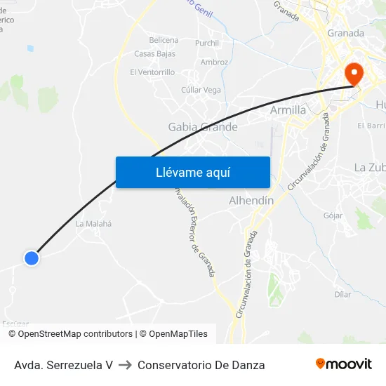 Avda. Serrezuela V to Conservatorio De Danza map