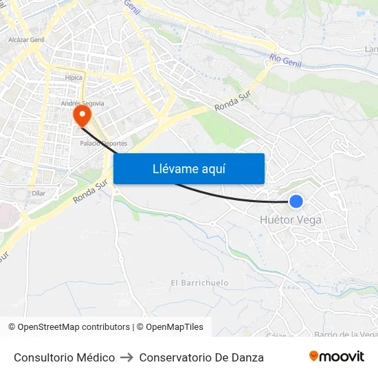 Consultorio Médico to Conservatorio De Danza map