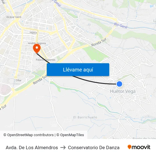 Avda. De Los Almendros to Conservatorio De Danza map