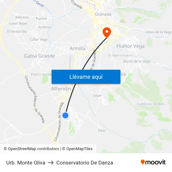 Urb. Monte Oliva to Conservatorio De Danza map