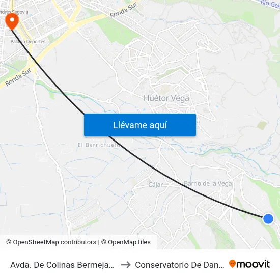 Avda. De Colinas Bermejas 3 to Conservatorio De Danza map