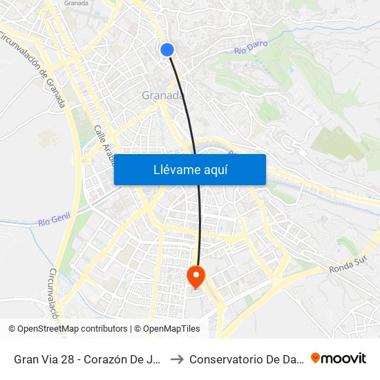 Gran Via 28 - Corazón De Jesús to Conservatorio De Danza map