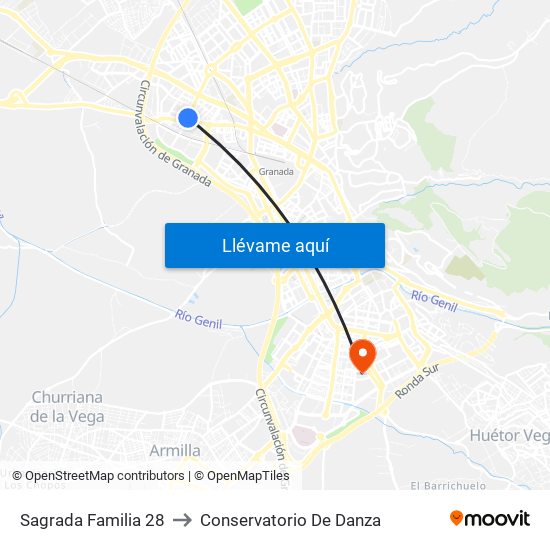 Sagrada Familia 28 to Conservatorio De Danza map