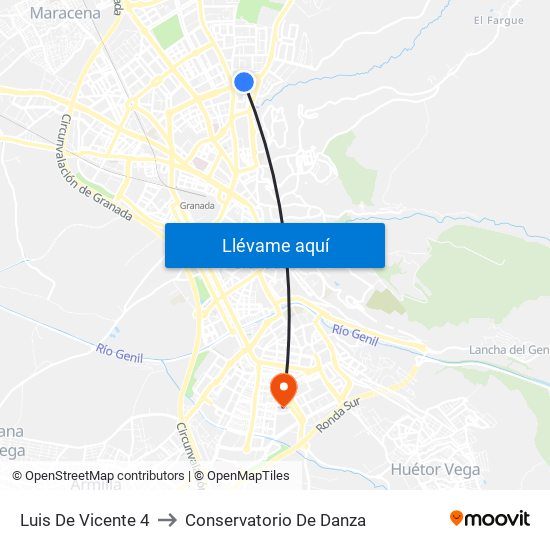 Luis De Vicente 4 to Conservatorio De Danza map