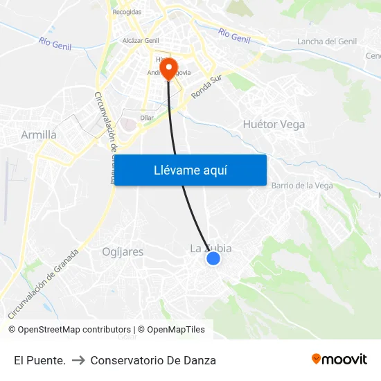 El Puente. to Conservatorio De Danza map