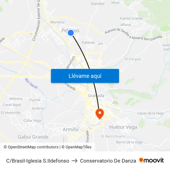 C/Brasil-Iglesia S.Ildefonso to Conservatorio De Danza map