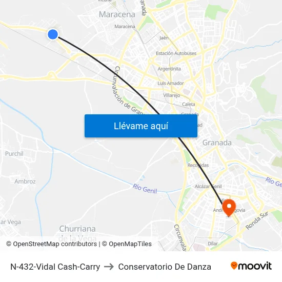 N-432-Vidal Cash-Carry to Conservatorio De Danza map