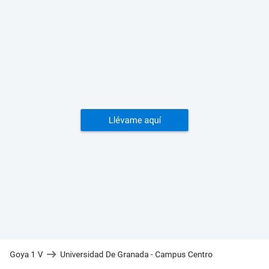 Goya 1 V to Universidad De Granada - Campus Centro map