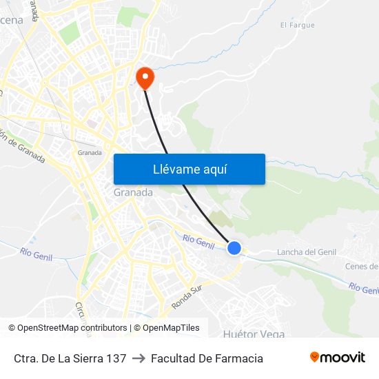 Ctra. De La Sierra 137 to Facultad De Farmacia map