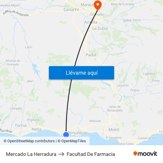 Mercado La Herradura to Facultad De Farmacia map