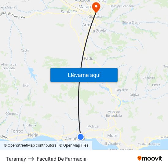 Taramay to Facultad De Farmacia map