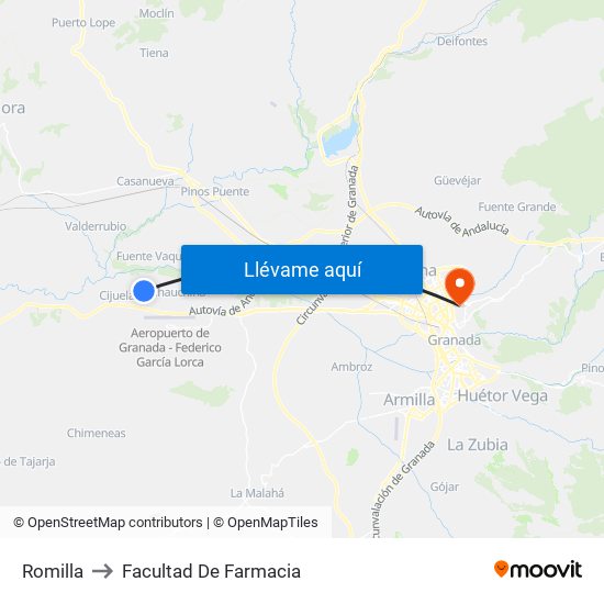 Romilla to Facultad De Farmacia map