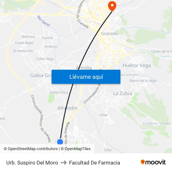 Urb. Suspiro Del Moro to Facultad De Farmacia map