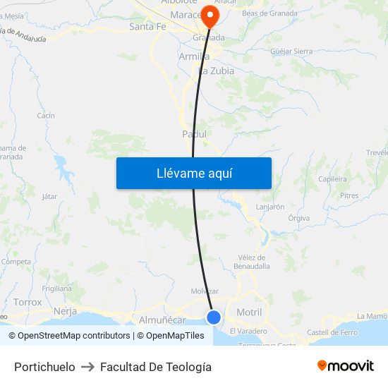 Portichuelo to Facultad De Teología map
