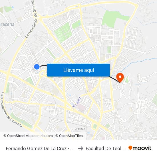 Fernando Gómez De La Cruz - Fte 59 to Facultad De Teología map