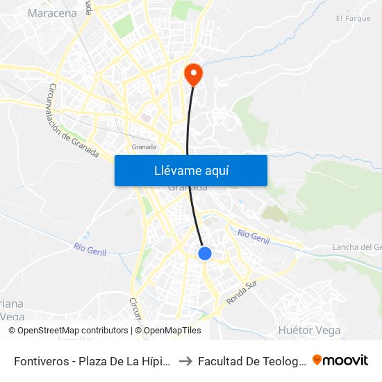 Fontiveros - Plaza De La Hípica to Facultad De Teología map