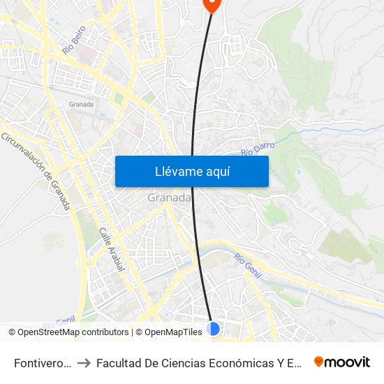 Fontiveros 46 to Facultad De Ciencias Económicas Y Empresariales map