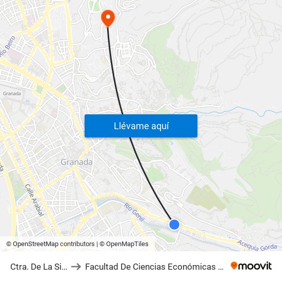 Ctra. De La Sierra 46 to Facultad De Ciencias Económicas Y Empresariales map